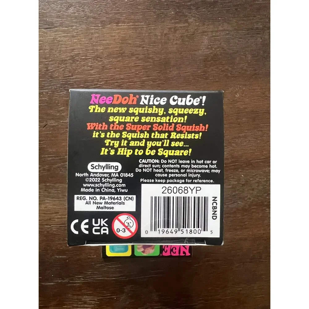 NeeDoh Nice Cube - PINK | The Original Sensory Ice Cube Squish - NIB!